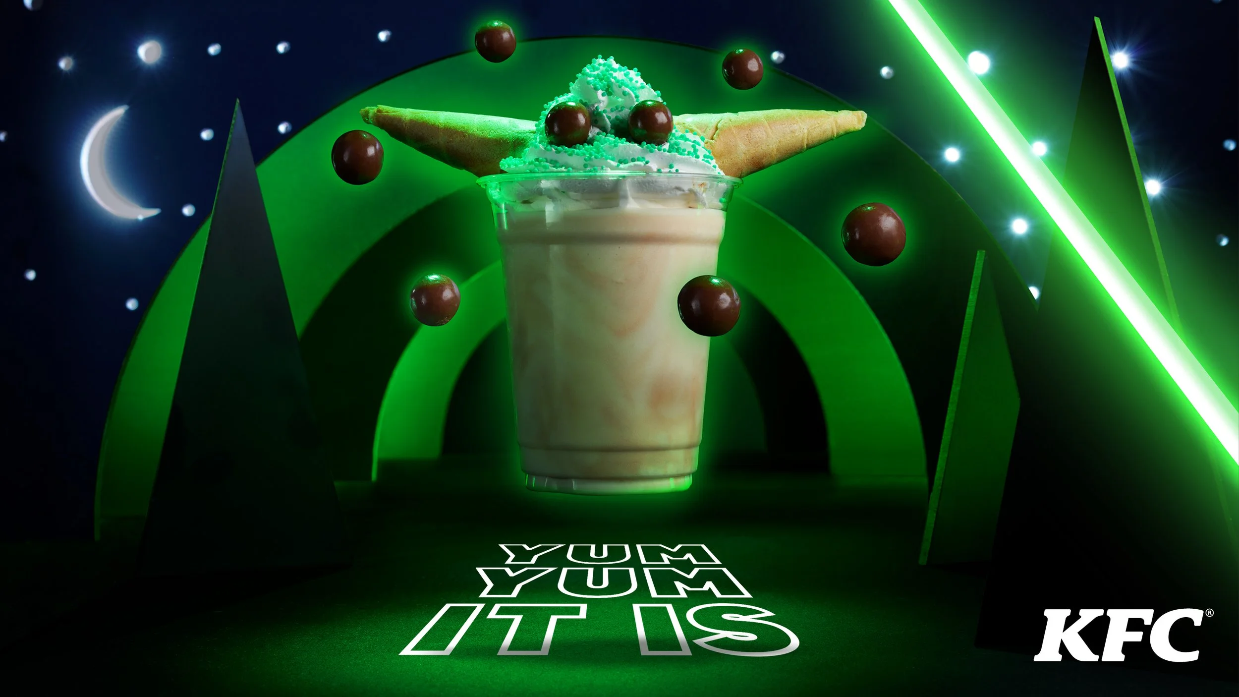 KFC Comicon Africa, 'Yum Yum It Is' Milkshake. Food styling by Bianca Delides. Photographed by Graeme Borchers.