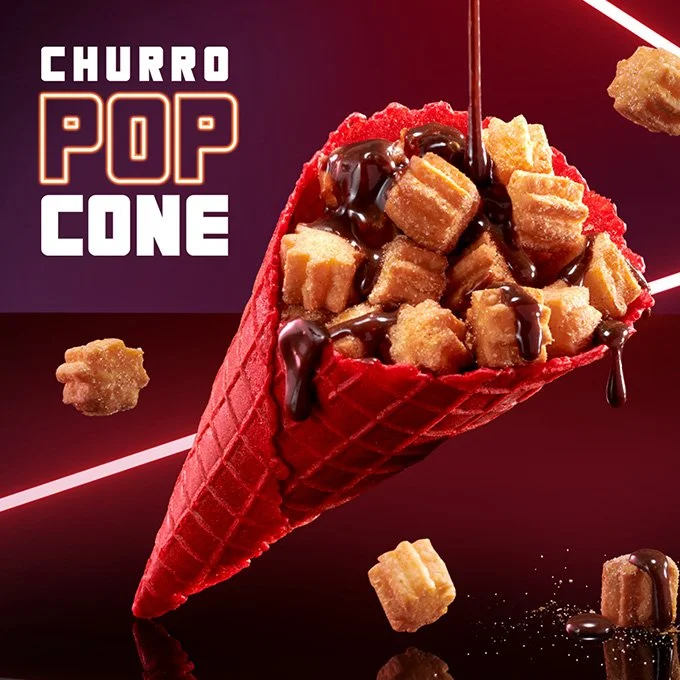 KFC Kentucky Town Pretoria Menu, 'Churro Pop Cone'. Food styling by Bianca Delides. Photographed by Graeme Borchers.