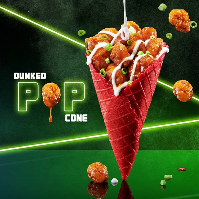 KFC Kentucky Town Pretoria Menu, 'Dunked Pop Cone'. Food styling by Bianca Delides. Photographed by Graeme Borchers.