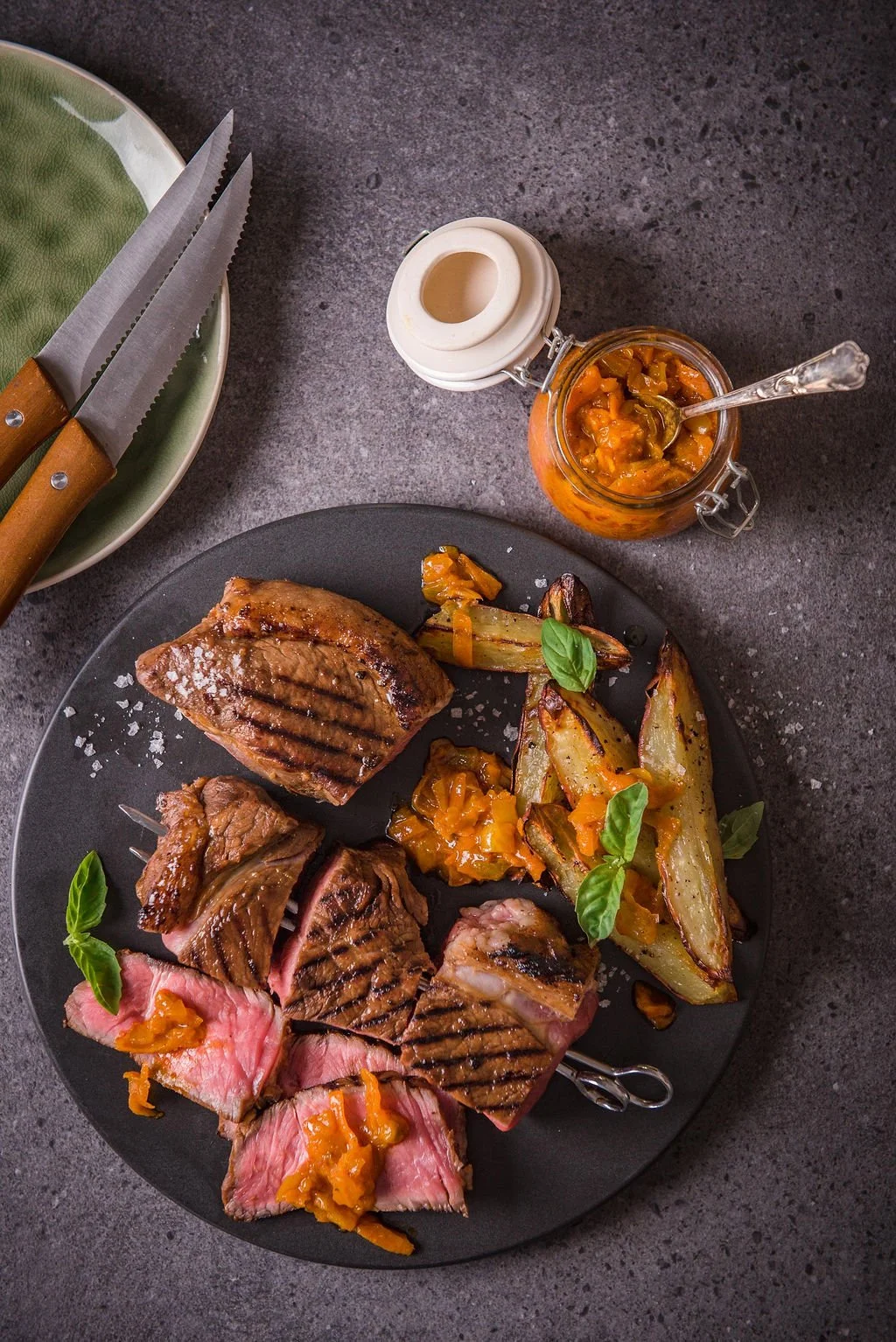Soy-Honey Butter Glazed Rump with Chakalaka