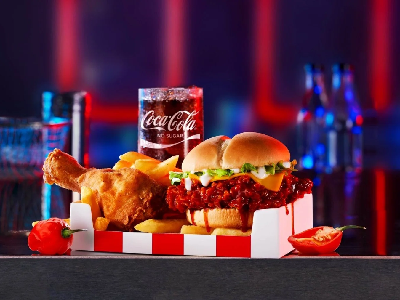 KFC Ghost Pepper Crunch Meal. Food styling by Bianca Delides. Photography by Adam Fine
