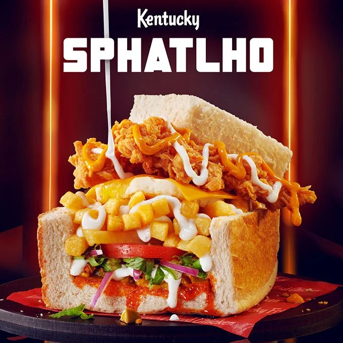 KFC Kentucky Town Pretoria Menu, 'Kentucky Sphatlho' Kota. Food styling by Bianca Delides. Photographed by Graeme Borchers.