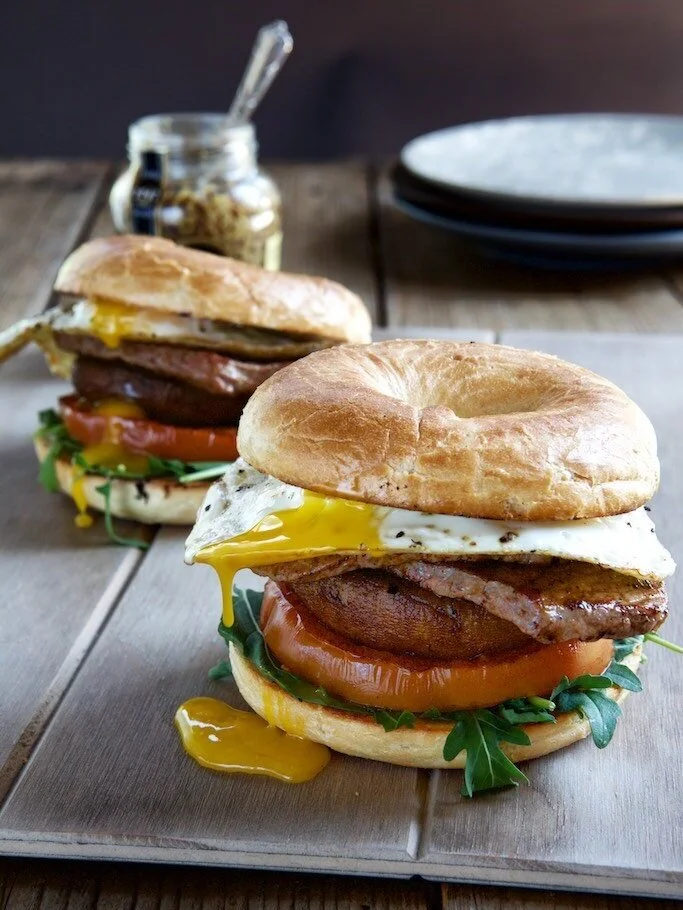 Minute Steak Breakfast Burgers