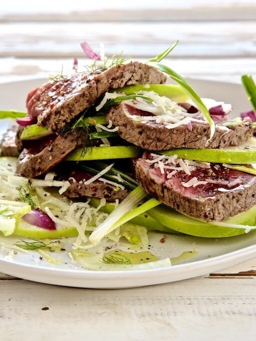 Apple and Seared Beef Carpaccio Salad