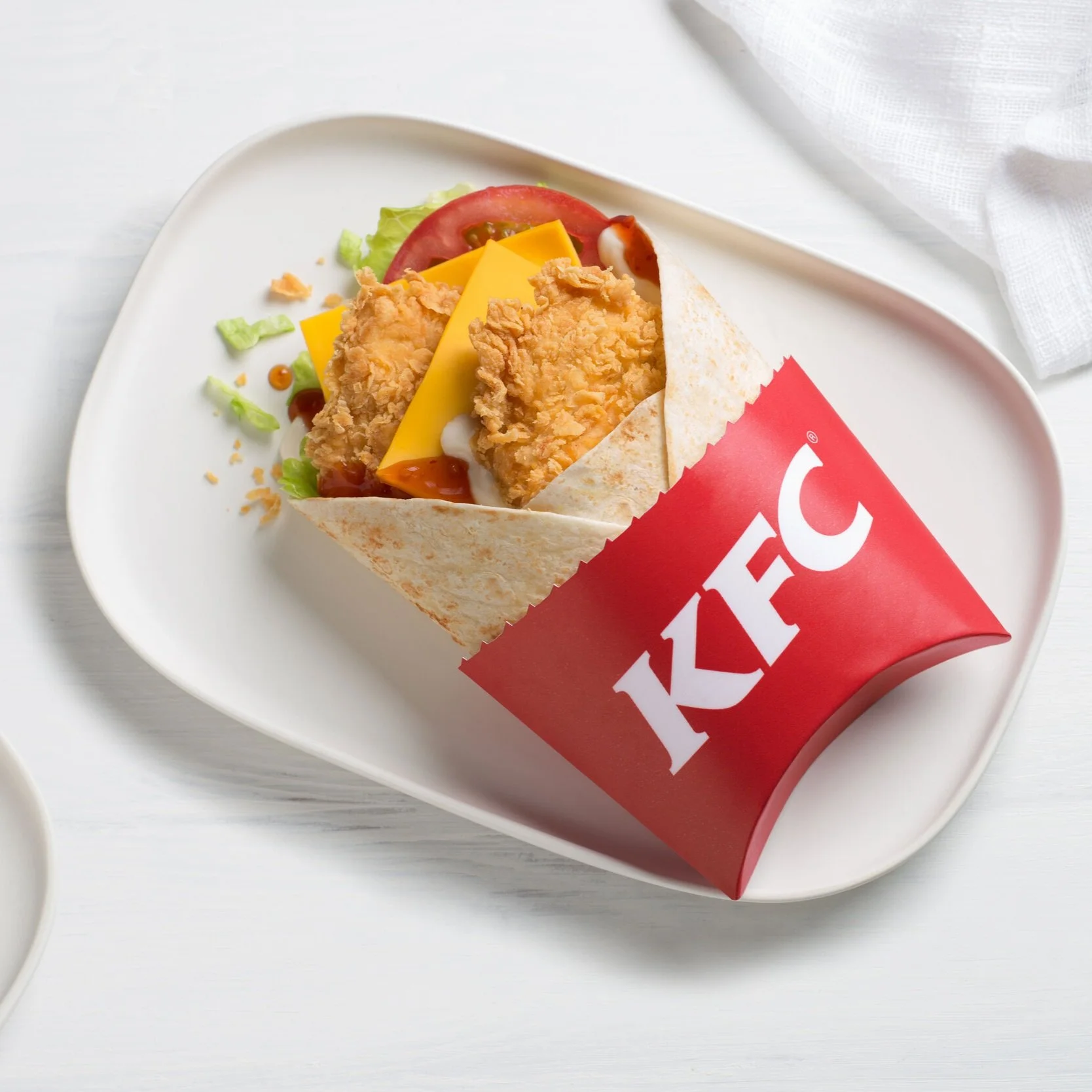 KFC Double Crunch Wrap. Food styling by Bianca Delides. Photographed by Curtis Gallon.