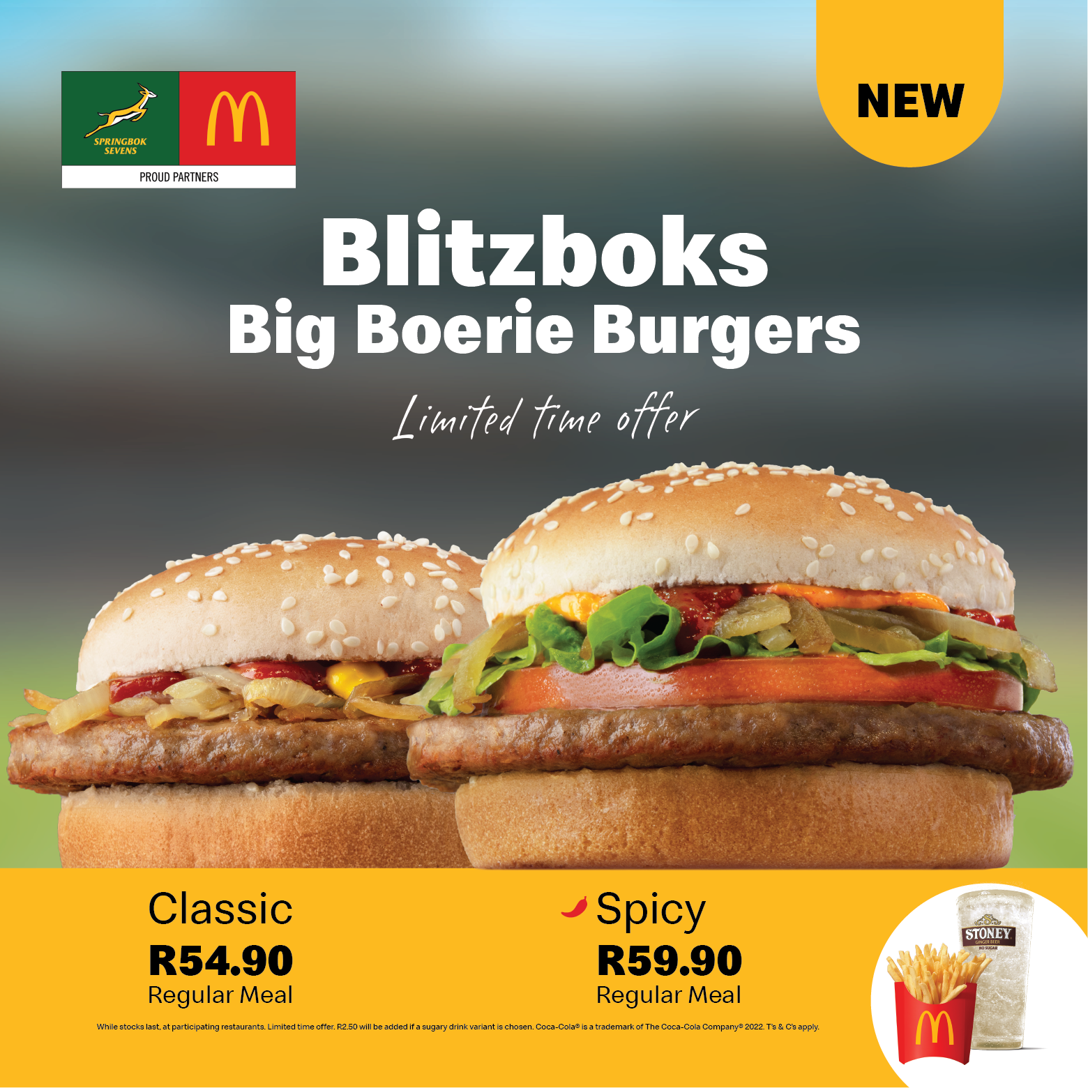 Food styling Blitzboks Big Boerie Burgers for McDonald's and Springboks collaboration