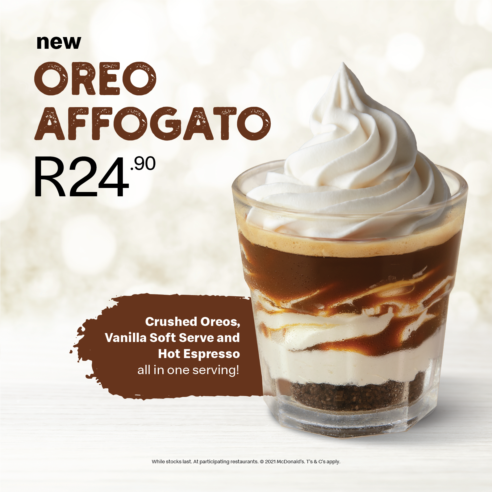 Food styling the McDonald's Oreo Ice Cream Affogato