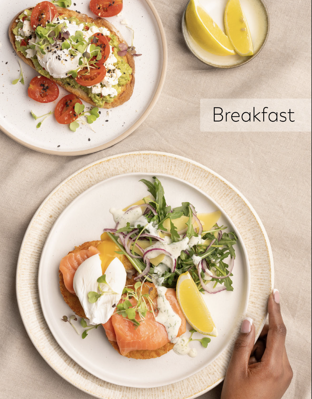 Food styling breakfasts for the Newscafe breakfast menu