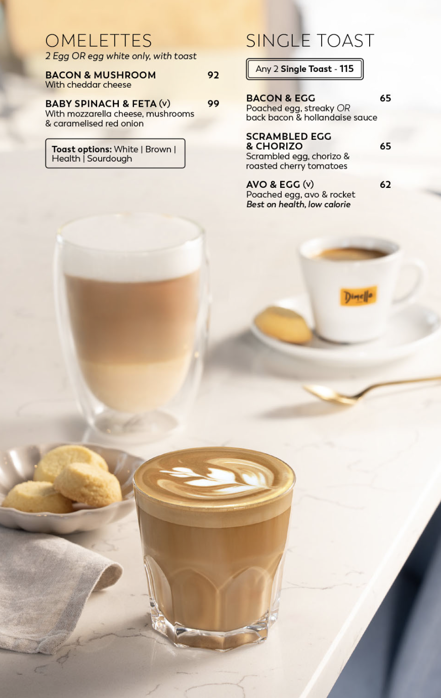Food styling coffee for the Newscafe breakfast menu
