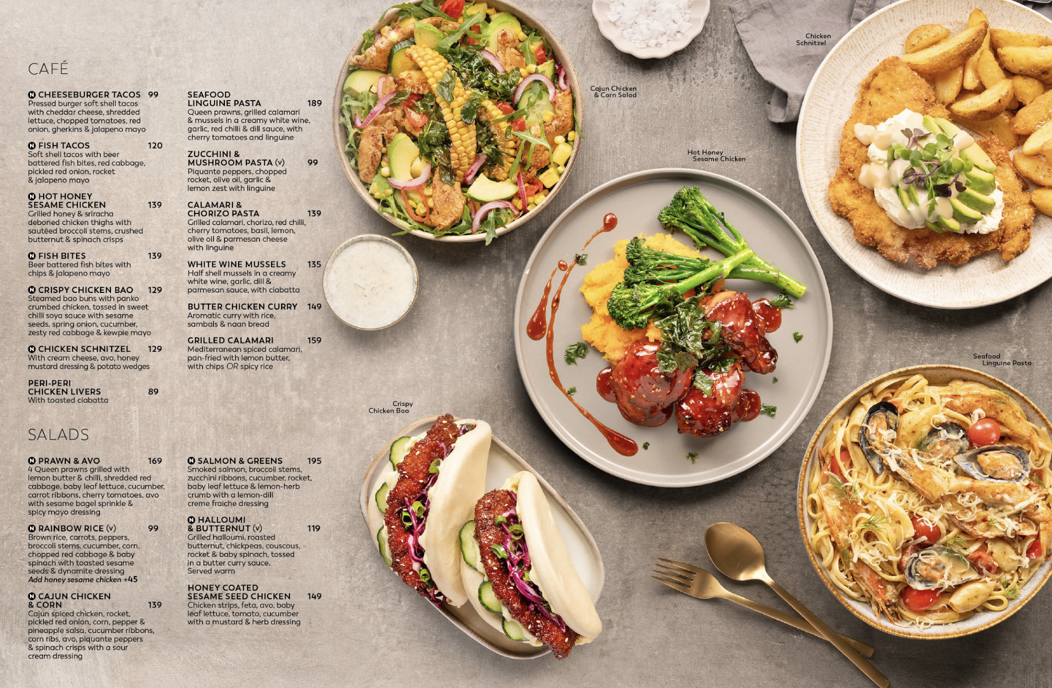 Food styling tapas and platters for the Newscafe food menu
