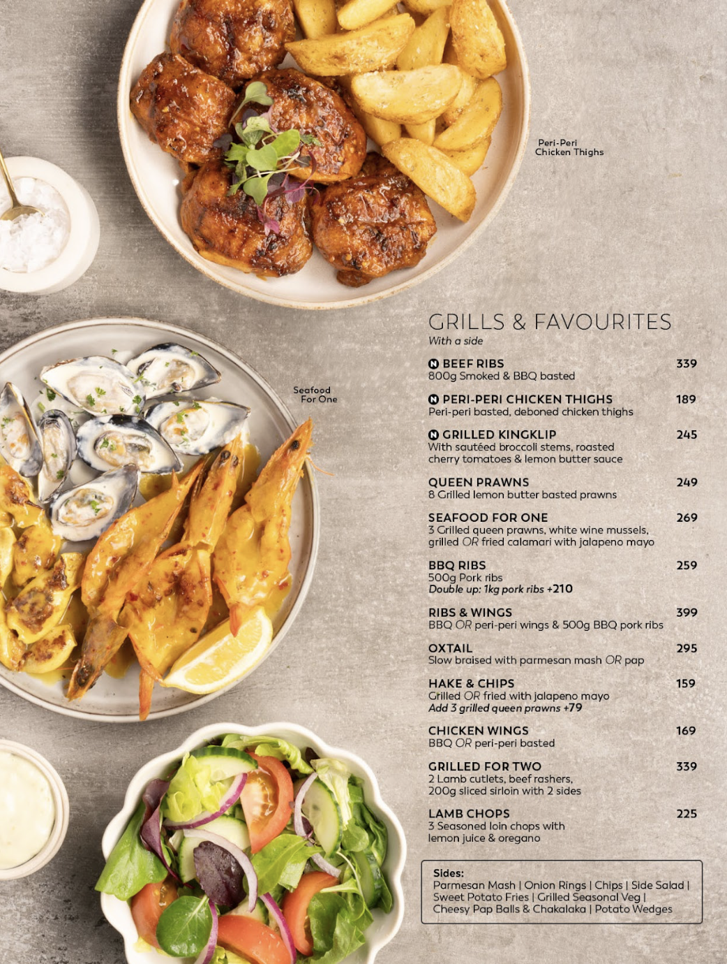 Food styling grills for the Newscafe food menu