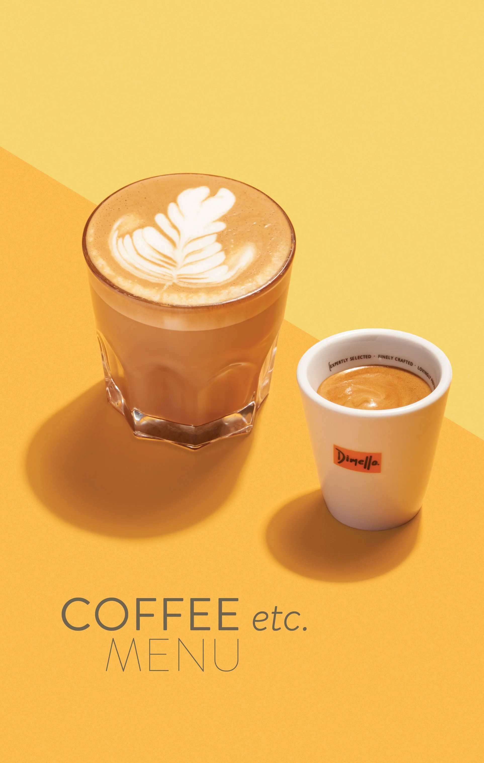 Food styling a cappuccino and espresso for the front cover of NewsCafe's coffee menu. Food photography by Michael Knight.