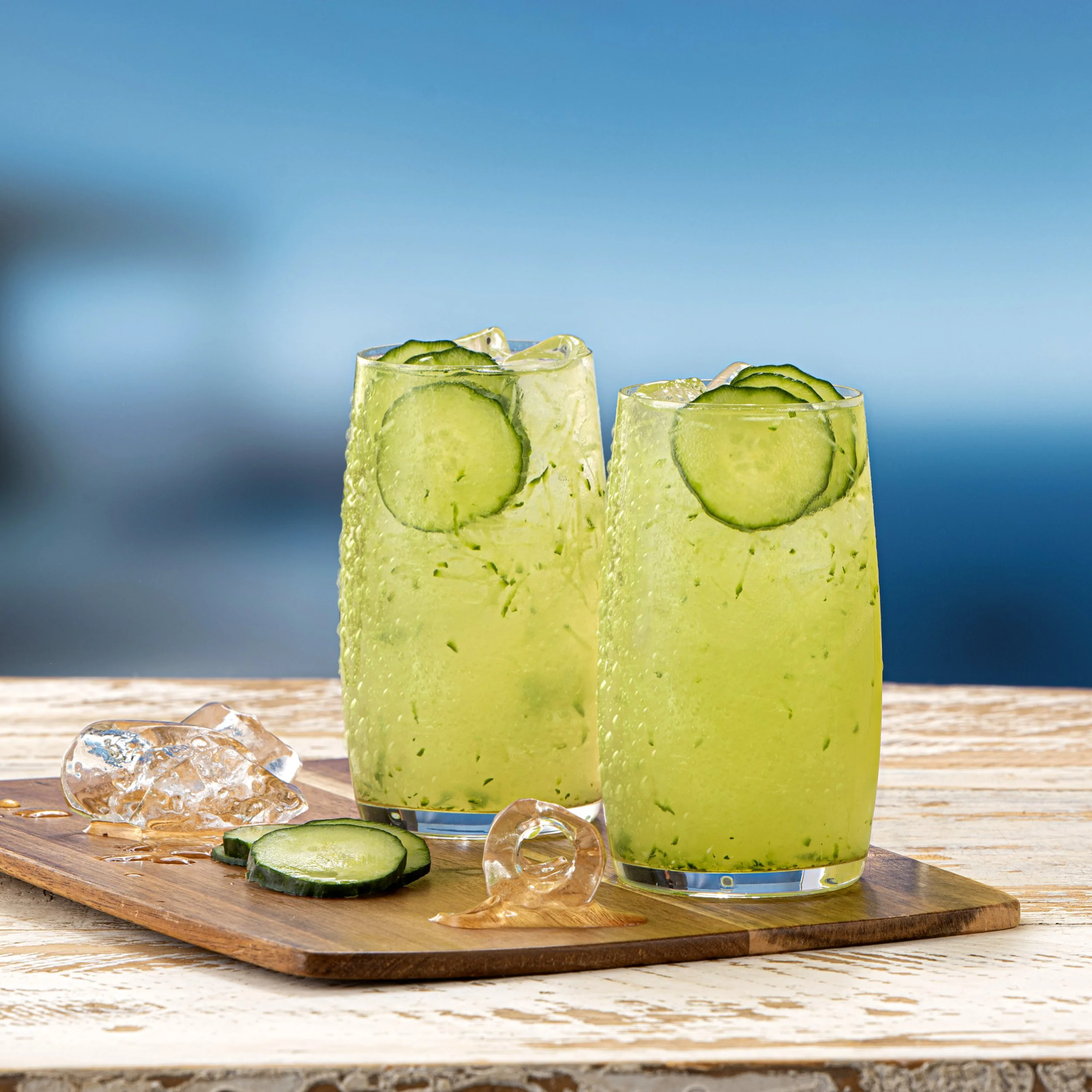 Rose's Cucumber Fresh Vodka and Rose's Lemon Cordial Cocktails styled for Rose's. Drink styling by Bianca Delides. 