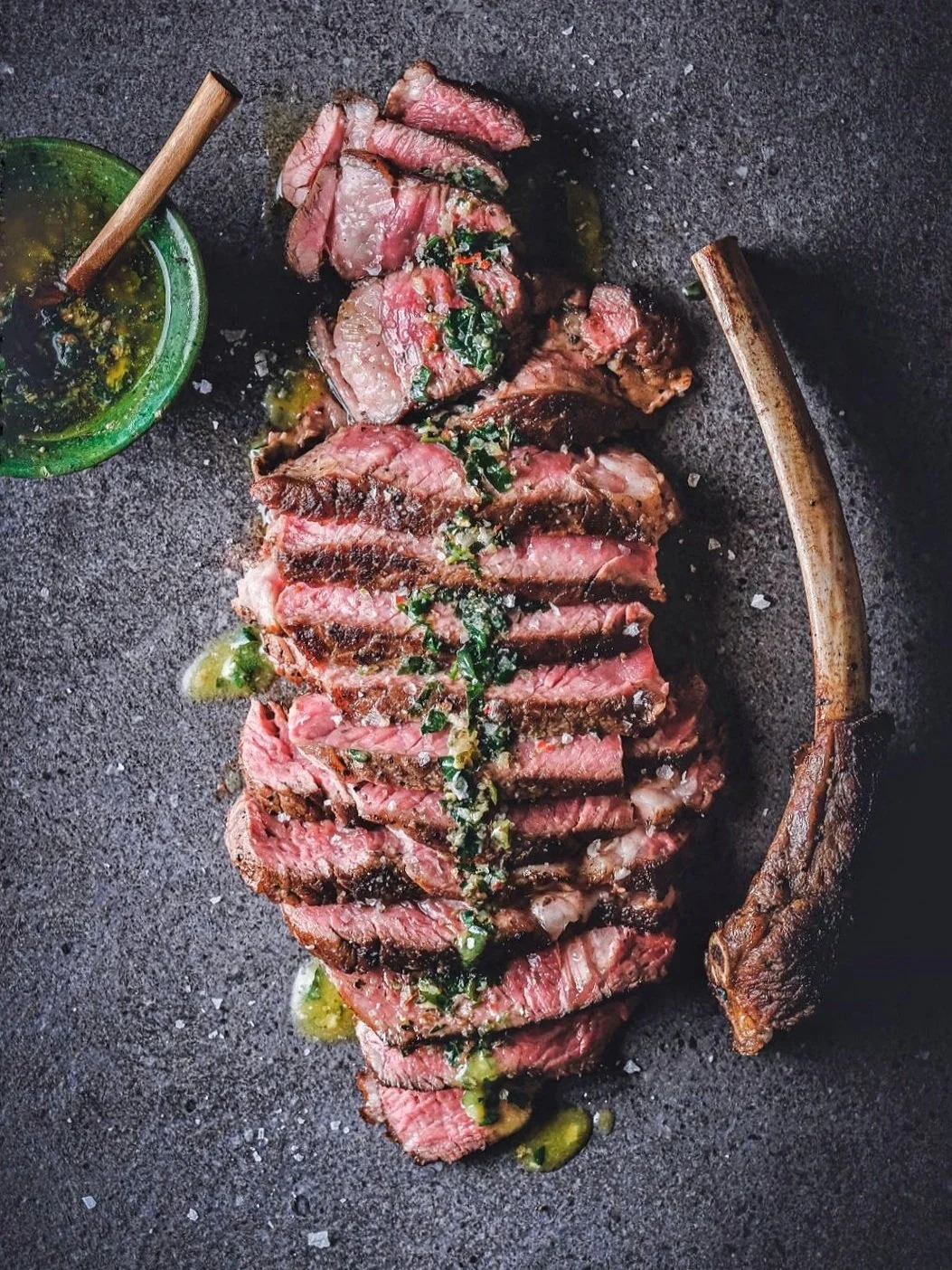 Tomahawk Steak with Chimichurri Butter